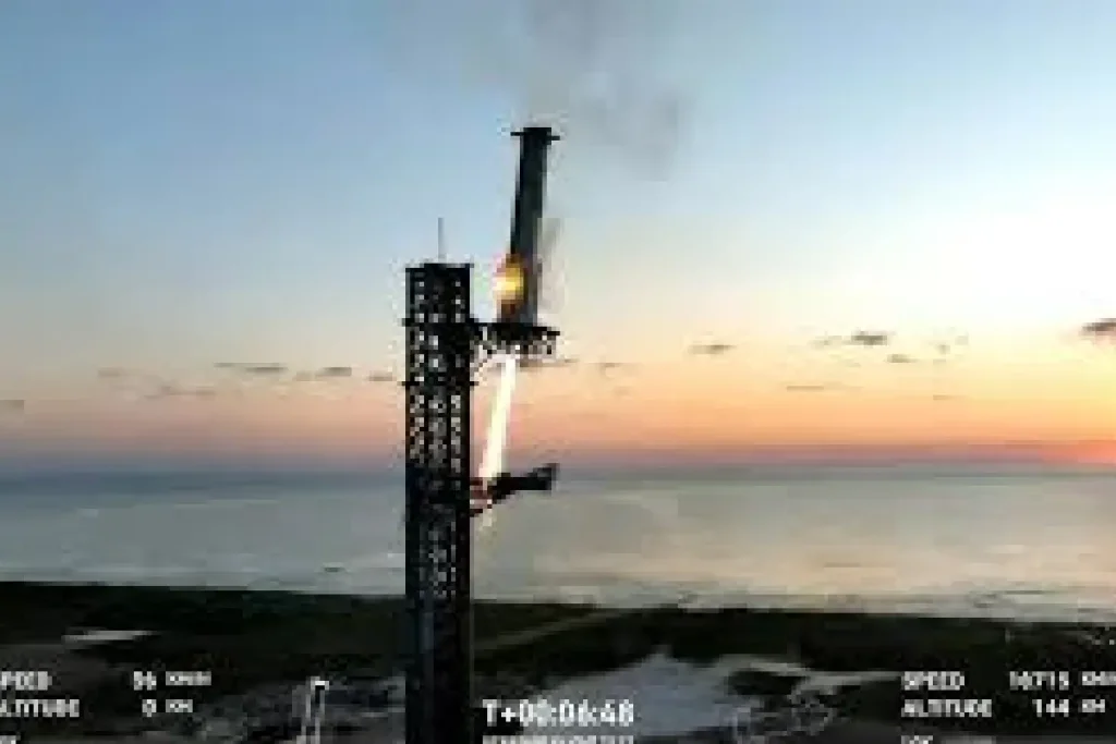 SpaceX: the 1st stage of Starship recovered during its 5th flight, an unprecedented feat