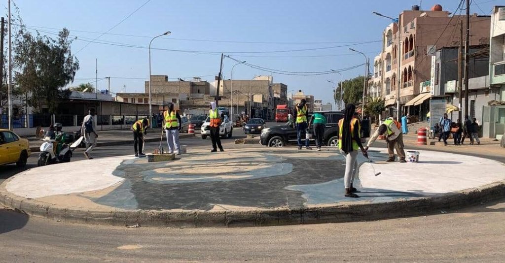CAN 2025: Sadio Mané honored with a fresco at the Keur Massar Nord roundabout