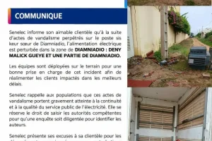 Senelec station in Keur Sœur: acts of vandalism disrupt the supply of electricity to Diamniadio